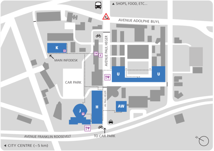 ULB Solbosch Campus map: Location of FOSDEM