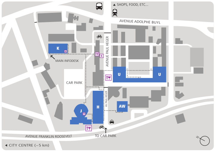ULB Solbosch Campus map: Location of FOSDEM