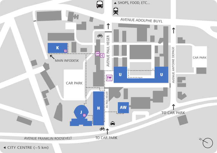 ULB Solbosch Campus map: Location of FOSDEM