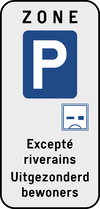 Traffic sign: blue zone